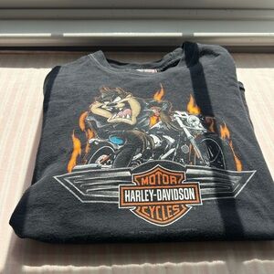 Harley-Davidson Black T-Shirt with Fiery Graphic
